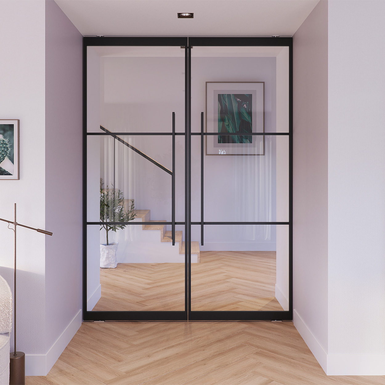 Skantrae SlimSeries Alu - Dubbele Metalen Taatsdeur Zwart